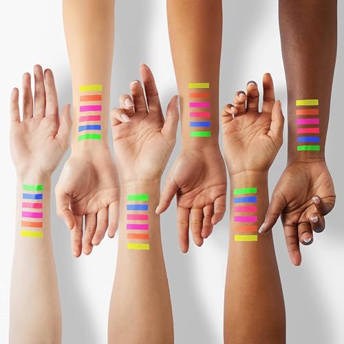 Neon UV Reactive Pigment Powder - 6 Colors Blacklight Makeup