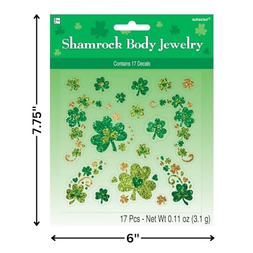Shamrock Glitter Body Jewelry - St. Patrick's Day