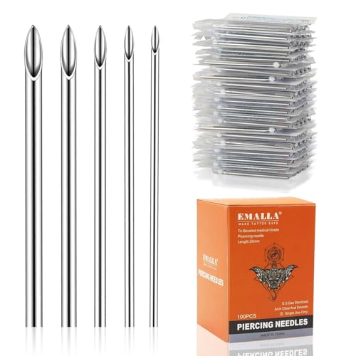Piercing Needles 100pcs Mixed 12G 14G 16G 18G 20G Kit