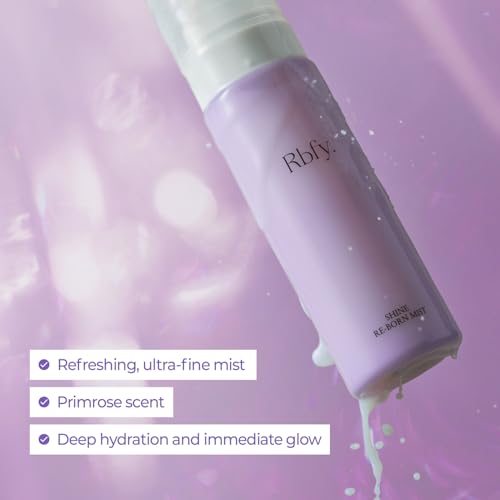 Shine Re-Born Mist - Glowing & Moisturizing Facial Toner Spray for Radiant, Firming, Calming | Antioxidant Alba Lotus Flower Extract | Vegan Korean Skincare (3.38 fl oz)