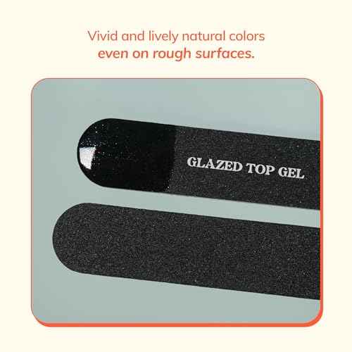 heyhae Glazed Top Gel for Semi-Cured Gel Nail Strip | Non Wipe High Gloss Gel Top Coat (0.23 fl.oz)