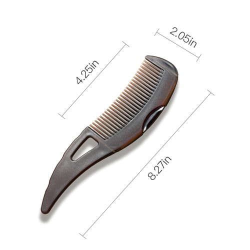Dandruff Comb Set - Stainless Steel & Plastic with Self-Cleaning Hollow Teeth