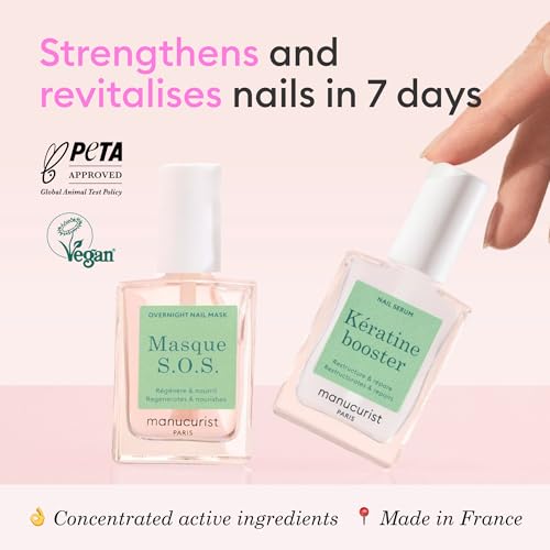 Manucurist Day & Night Nail Strengthener Care Kit - Vegan Serum & Mask