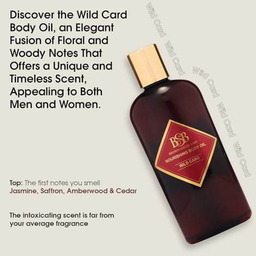 Brown Sugar Babe Wild Card Body Oil, Nourishing Oil for Women with Jasmine Perfume Oil and Cedar, Scented Skin Care, Paraben Free, Body-Oil Perfume, Phthalates Free, Made in USA