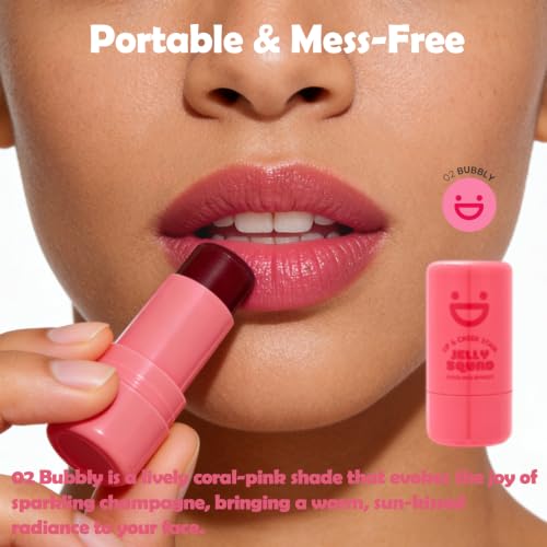 OZ LAB Jelly Tint Lip & Cheek Stain - Cooling Blush Stick