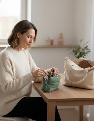 BAGSMART Small Makeup Bag | Machine Washable Cosmetic Pouch