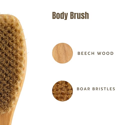 Konex Premium Nail and Skin Care Set (Dry Massage Brush Set and Two-Sided Hand and Nail Brush)