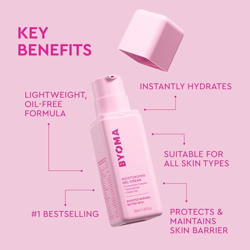 BYOMA Creamy Jelly Cleanser & Moisturizing Gel Cream Bundle - Gentle Face Wash + Lightweight Gel Lotion with Ceramides, Niacinamide & Green Tea ? Supports Skin Barrier - 5.91 fl oz + 1.69 fl oz