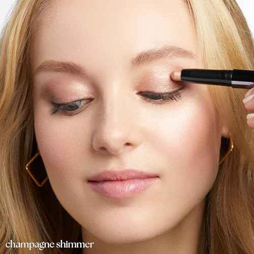 Julep Eyeshadow 101 Cream-to-Powder Waterproof Shadow Stick ? Champagne Shimmer ? Long-Lasting, Crease-Proof, Medium Golden-Beige Shimmer Cream Eyeshadow with Built-in Smudger