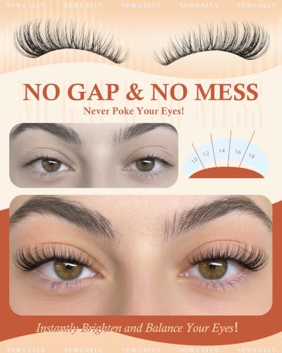 Wispy Lash Clusters D Curl Natural Look 10-18mm
