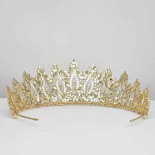 QXMYOO Luxury Wedding Tiaras for Bride Cubic Zirconia Big Tall Crown Quinceanera Crystal Headband for Women CZ Pageant Birthday Prom Party Headpiece Bridal Hair Accessories Silver