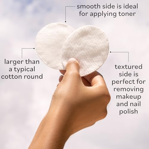 Organic Cotton Makeup Remover Pads, Dual-Textured, GOTS Certified