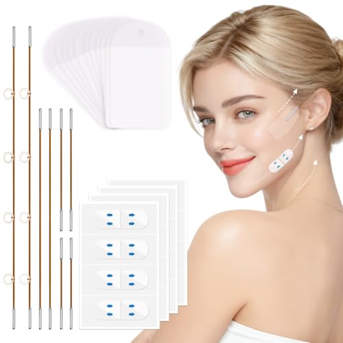 Face Lift Tape Invisible - 200pcs with 8 Strings & Buckles
