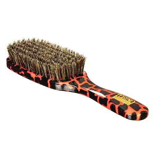 Torino Pro Wave Brush #258-7 Row Medium Soft bristles Shower brush -100% Pure Boar Bristles - Great for laying down your 360 Waves