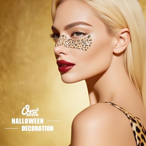 Cheetah Freckles Temporary Face Tattoo - Waterproof Leopard Spots (8 Sheets)