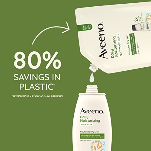 Aveeno Daily Moisturizing Body Wash, 36 fl oz Refill Pouch