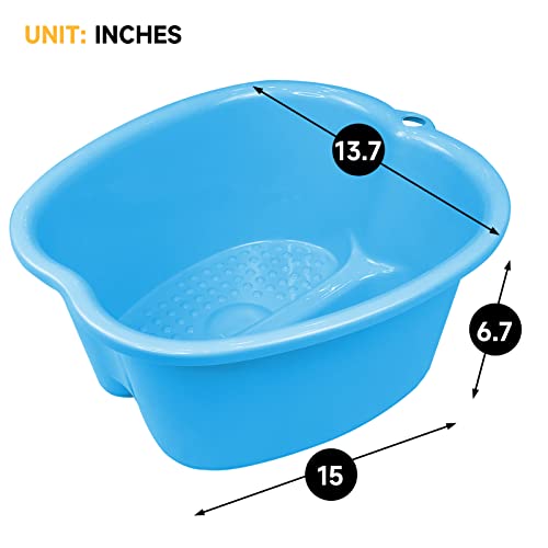 Foot Soaking Tub - 2 Pack Foot Bath Basin in Purple & Blue