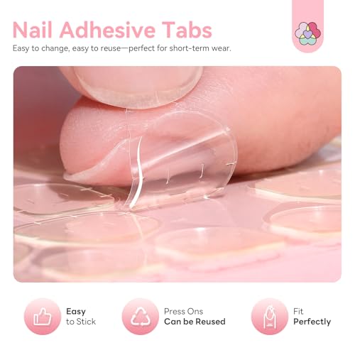 SAVILAND 20PCS Press On Nail Kit with Glue, Files & Tabs