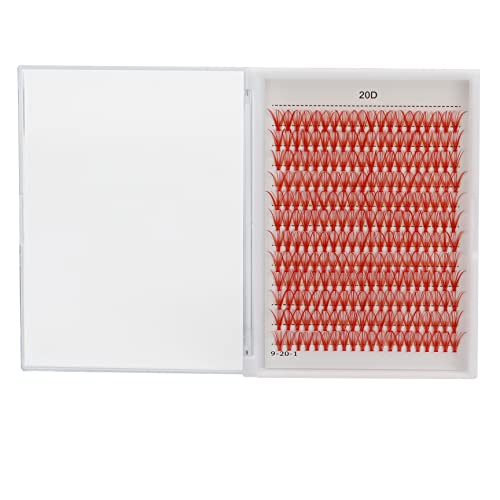 D Curl Lash Clusters 240pcs 12mm Red Colored Lashes