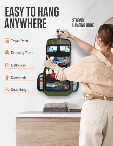 VENTURE 4TH Hanging Travel Toiletry Bag, 18 Compartments