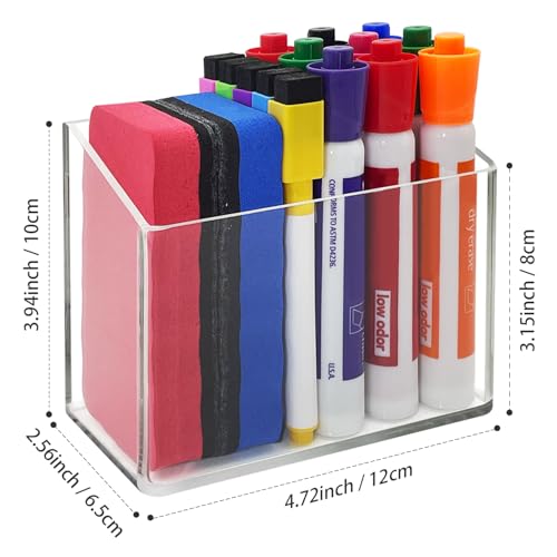Magnetic Dry Erase Marker Holder for Whiteboards and Fridges