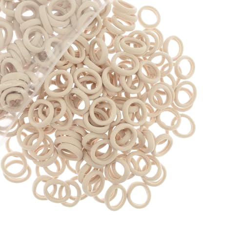 200 Pcs Small Beige Hair Ties for Girls and Women - Soft Elastic Elastics for Thin Hair, Ponytails & Hairstyles