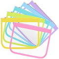 Weewooday 6 Pcs Clear Zipper Pouches DIY Chenille Letter Bag Nylon Cosmetic Bag Waterproof Portable Clear Travel Toiletry Bag Travel Bags for Women