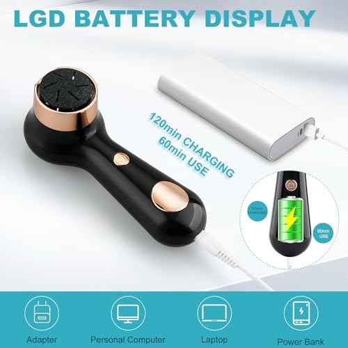 Electric Foot Callus Removers for Feet - Rechargeable Waterproof Portable Electronic Foot File Pedicure Tools for Cracked Heels Dead Skin