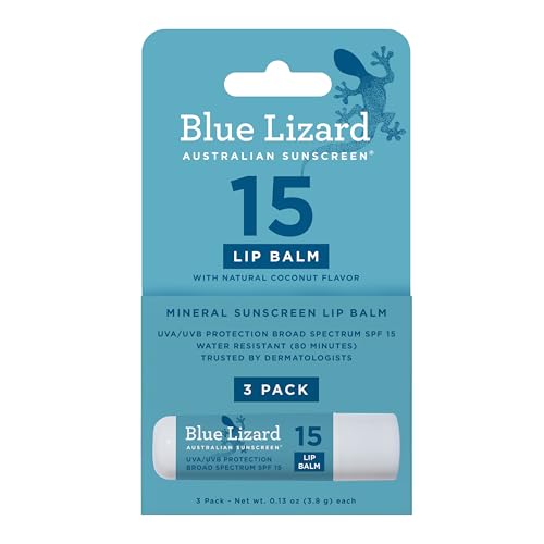 Blue Lizard Mineral SPF 15 Lip Balm 3-Pack