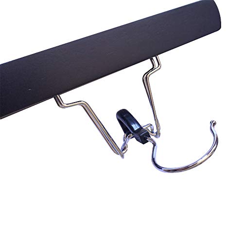 2 Pack Wooden Hair Extension Hangers with Anti-Slip for Wigs - Black