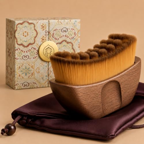 Lymphatic Face Contour Brush - Wooden Handle, Soft Bristles