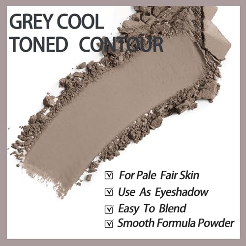 Cool Toned Contour Palette with Brush & Mirror