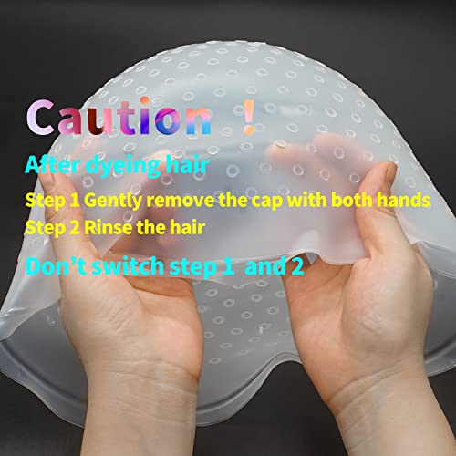 Reusable Silicone Hair Highlight Cap for DIY Hair Coloring, Thick & Comfortable