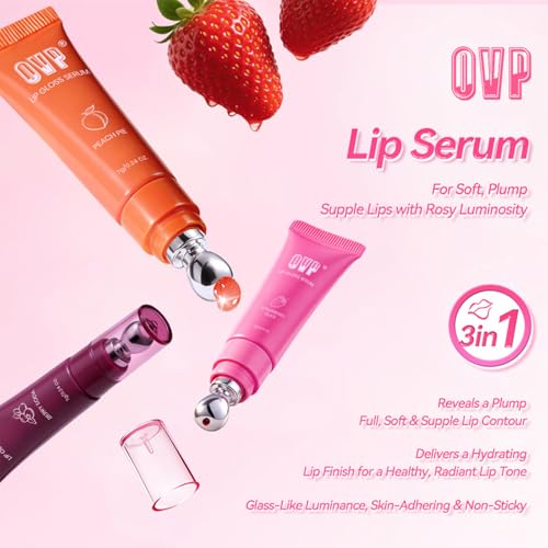 Brightening Lip Serum Set – Hydrating Glossy Plumping Tint (3 Pack)