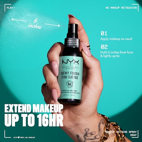 NYX Professional Dewy Setting Spray 2.03 Fl Oz - Long Lasting Makeup Finish