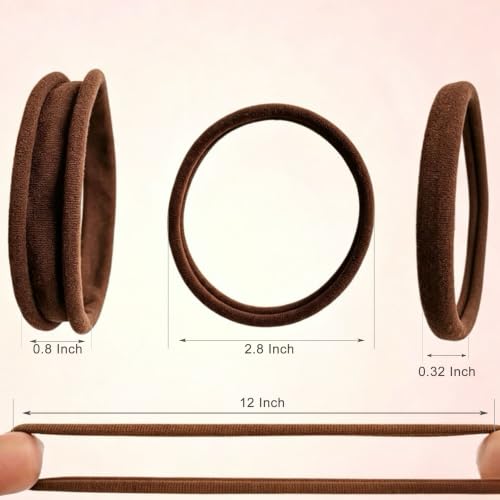 Large No-Crease Hair Ties for Thick Curly Long Hair | 12 Pcs