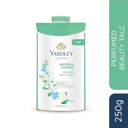 Yardley London Jasmine Perfumed Talcum Powder - 250 g. 8.8 oz, Deodorizing Talc