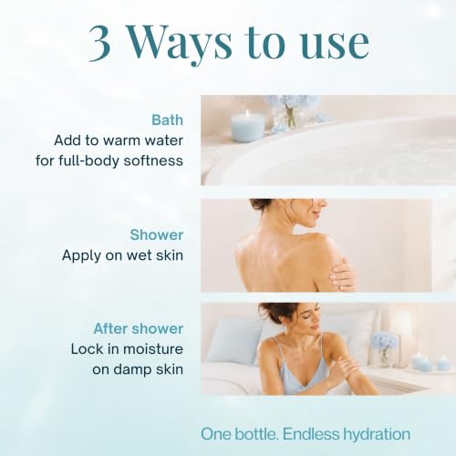 Moisturizing Body Oil with Jojoba - 24.6 oz Bath Oil for Dry Skin