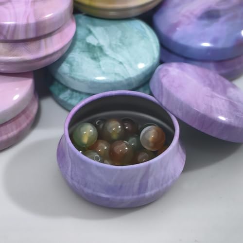 Lseaning Sweet Refillable Metal Tin Containers - 12pcs Decorative Balm & Lip Balm Jars