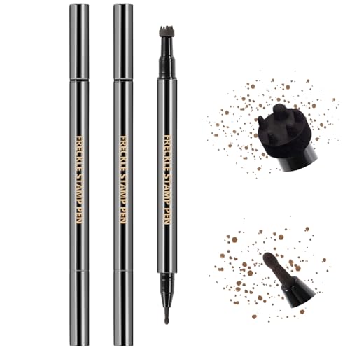 HOSAILY Light Brown Freckle Stamp Pen & Marker Set Waterproof Natural Fake Freckles