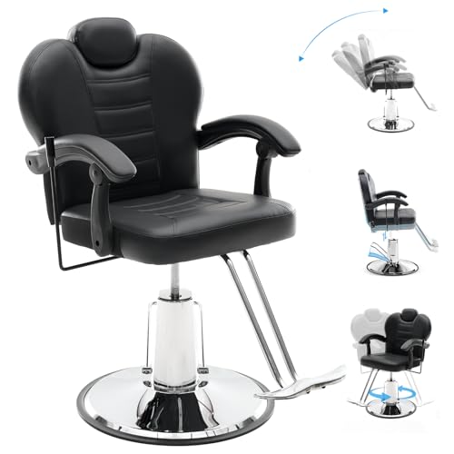 Tatub Reclining Salon Chair - 90°-135° Adjustable Barber Chair