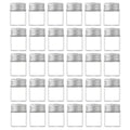 30 Pack 15ml/0.5Oz Clear Glass Jars with Aluminum Screw Lids Small Refillable Bottles Leakproof Empty Mini Containers for Samples, Spices, Beads, Cosmetics, DIY Crafts (4cm x 3cm)