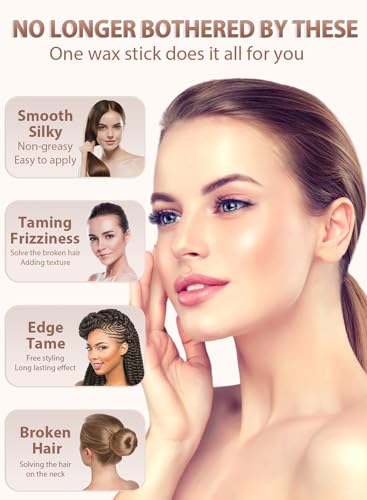 Hair Wax Stick for Flyaways and Edges - Smoothing Pomade for Kids & Adults