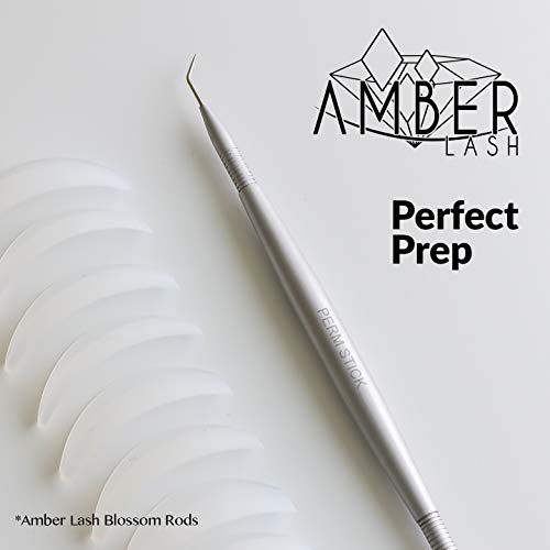 Amber Lash Eyelash Lift Perm Tool Eyelash Separator Stainless Steel Lash Lift Tool with Separation Comb Stick for Eyelash Extensions Supplies (Double Row Brush)