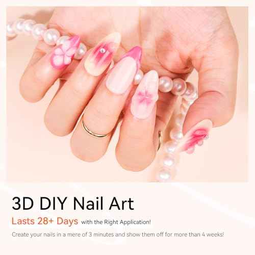 Makartt 3D Gel Nail Art, Sculpting Gel Glue for Drawing, Molding, Sculpture, Gems and Decoration, No Wipe Clear Gel Polish for DIY Nail Designs, 15g