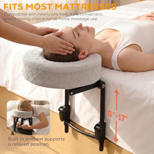 Adjustable Bed Massage Headrest with Armrest | 6"-17" Mattresses