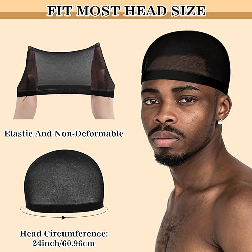 Ramede 50 Pcs Stocking Wave Cap for Men Adult Stretchy Nylon Skull Cap Wave Caps Lightweight Beanie Caps Waves Sleeping Caps Stocking Caps for Man Women