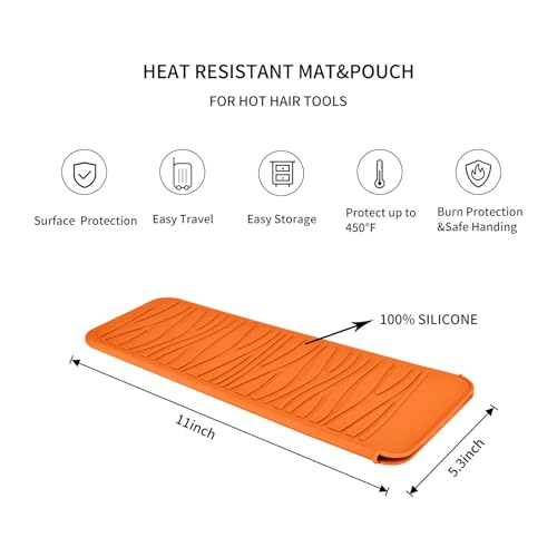 Silicone Heat Resistant Travel Pouch for Hair Styling Tools