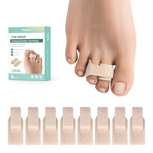 Hammer Toe Straightener Wraps - 8 Pack Toe Splints (Large)