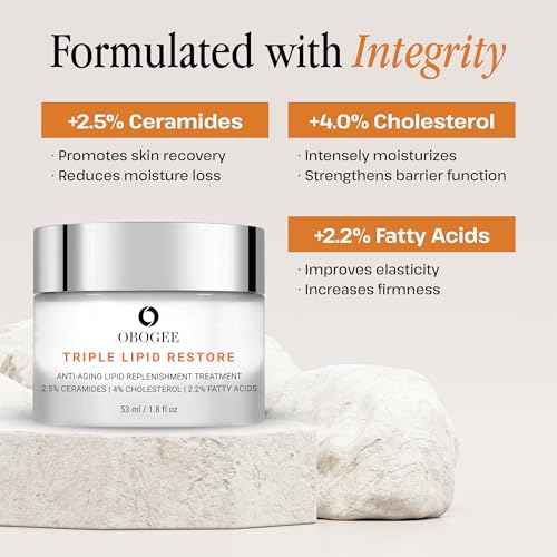 Triple Lipid-Peptide Cream: Enriched with Lipids, Ceramides, Peptides, Hyaluronic Acid, and Fatty Acid for Firming, Anti-Aging and Plumping Face Moisturizer (53 ml /1.8 fl oz)